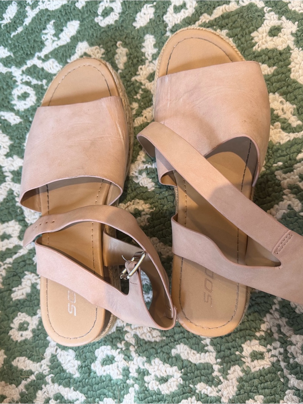 Soda Women's Blush Pink Suede Open-Toe Sandals